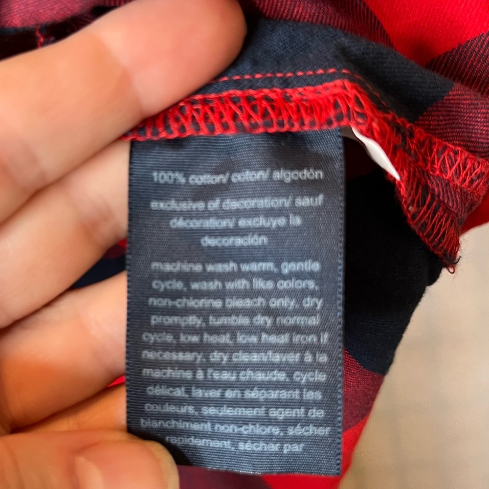 Tommy Hilfiger red and navy flannel shirt - Picture 4 of 5